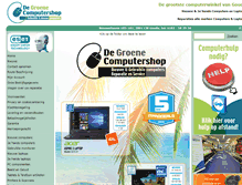 Tablet Screenshot of degroenecomputershop.nl